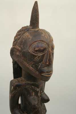 Tabwa.(statue), d`afrique : Rép.démoncratique du Congo., statuette Tabwa.(statue), masque ancien africain Tabwa.(statue), art du Rép.démoncratique du Congo. - Art Africain, collection privées Belgique. Statue africaine de la tribu des Tabwa.(statue), provenant du Rép.démoncratique du Congo., 1291/5060.Ancienne  et très belle statue d